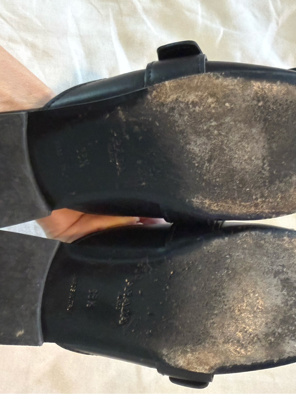Prada Black Leather Kiltie Fringe Buckle Slip-On Mules EUC - Picture 9 of 10